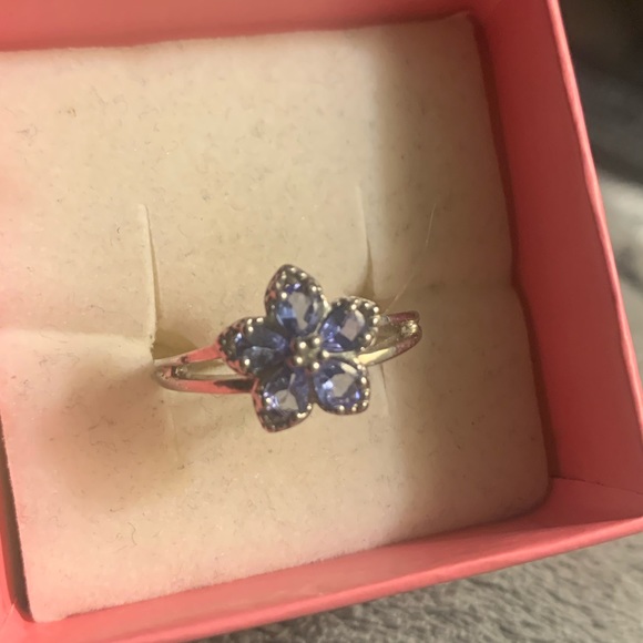 Genuine tanzanite sterling silver ring - Picture 4 of 6